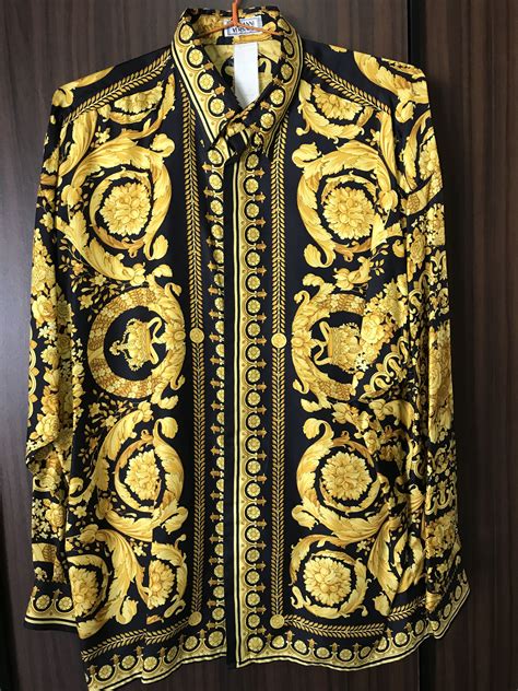 vintage silk versace shirt|versace silk shirt vintage.